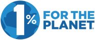 1% for the planet logo blue 1